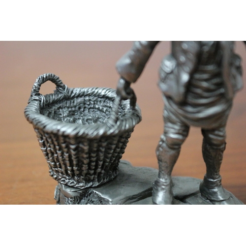 142 - Collectable Fine Pewter Figure - The Dustman JP77