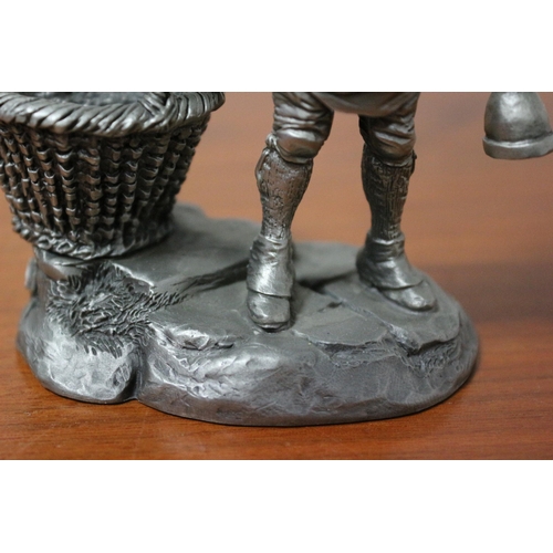 142 - Collectable Fine Pewter Figure - The Dustman JP77