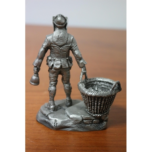 142 - Collectable Fine Pewter Figure - The Dustman JP77