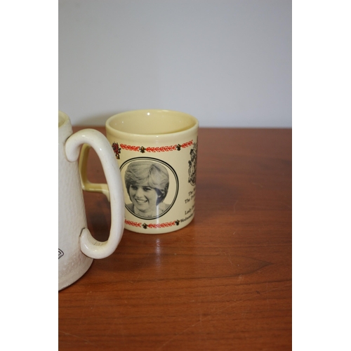 155 - Wedgwood Royal Wedding Mug with Certificate Plus King Edward VIII Coronation Jug and one other