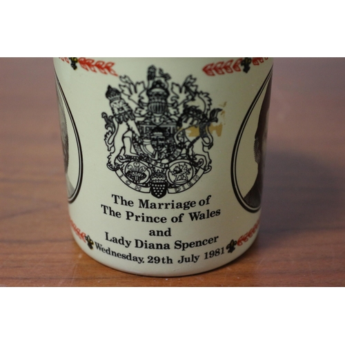 155 - Wedgwood Royal Wedding Mug with Certificate Plus King Edward VIII Coronation Jug and one other