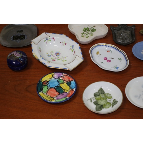 166 - Large Collection of Pin Dishes and Vintage Ashtrays including Boxed Wedgwood Example