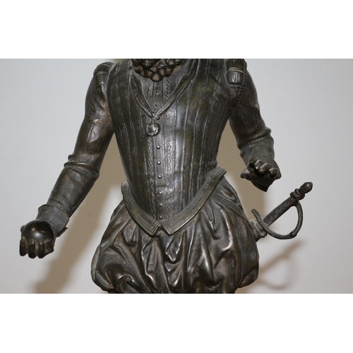 168 - 2nd Example of a Rare Vintage Bronzed Spelter Figure of Believed to be Sir Walter Raleigh - Stands 4... 