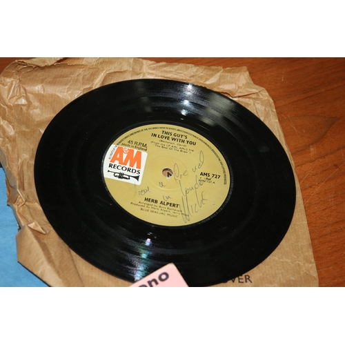 169 - Nice Collection of Single Vinyl Records in Original 1960/70's Case - Includes All My Loving by The B... 