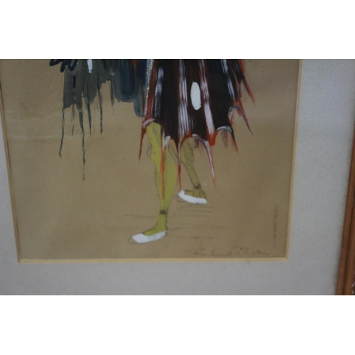 415 - Very Unusual Subject Matter Original Painting - Watercolour - Framed and Glazed - Signed Richard Bak... 