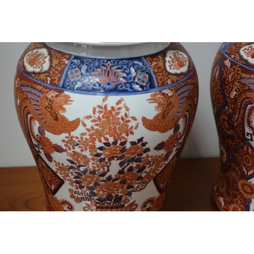 65 - Beautiful Pair of Large (53cm Tall), Highly Decorative - Late Qing Dynasty Vases With Lids - Qianlon... 