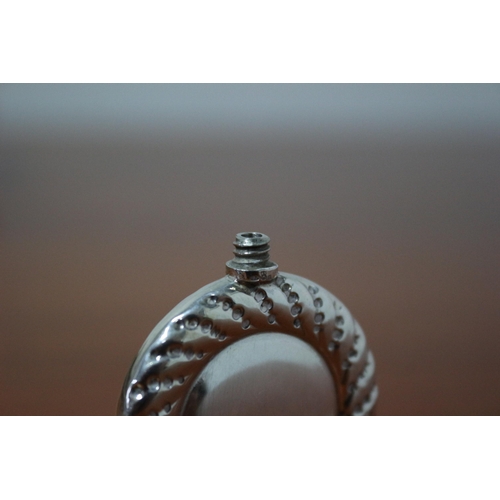 72 - Silver Hallmarked Circular Perfume Bottle - 11.4g