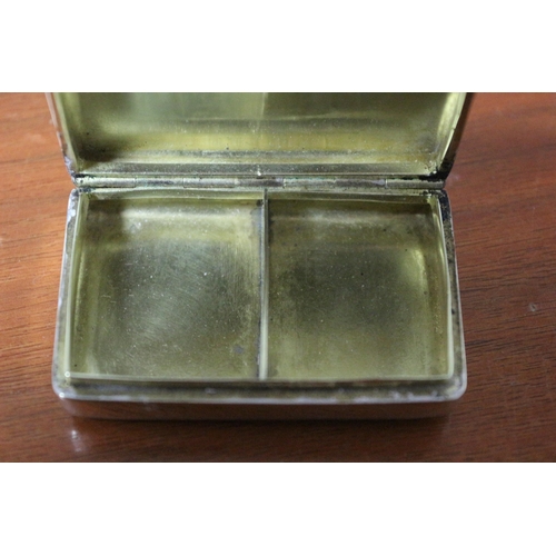 437 - 1892, (Victorian), London Silver Hallmarked Twin Compartment Box with Gilding Inside - George Heath ... 