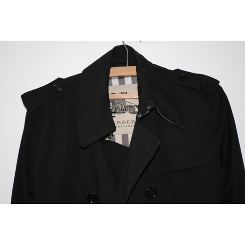 200 - Marked Burberry Ladies Coat with Belt - Size 16UK