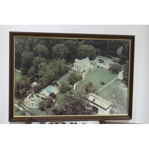 204 - For All Elvis Presley Fans - Believed to be an Early Picture Print of Elvis' Graceland, Elvis Mirror... 