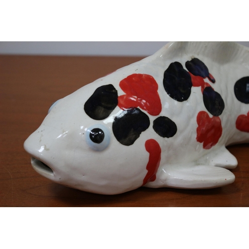 207 - A Believed to be Japanese Made Pottery Example of a Koi Carp - 33cm Long