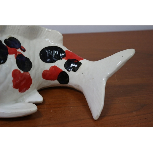 207 - A Believed to be Japanese Made Pottery Example of a Koi Carp - 33cm Long