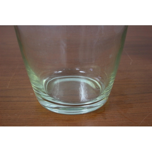 211 - Large Glass Vase with a Hint of Yellow - 30cm