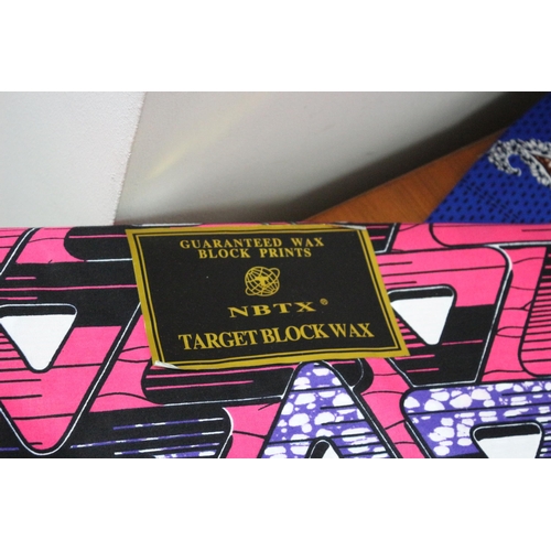 221 - Large Quantity of Luxury Wax Block Print Materials in Beautiful Designs and Colours