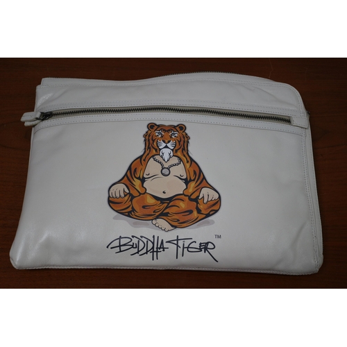 222 - 25 x Buddha Tiger Laptop Cases in Eco Cream Leather - All Brand New with Covers