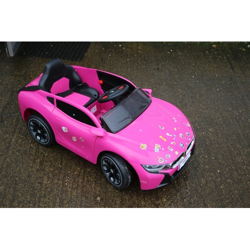 98 - Pink Sit In Electric Car - No Charger