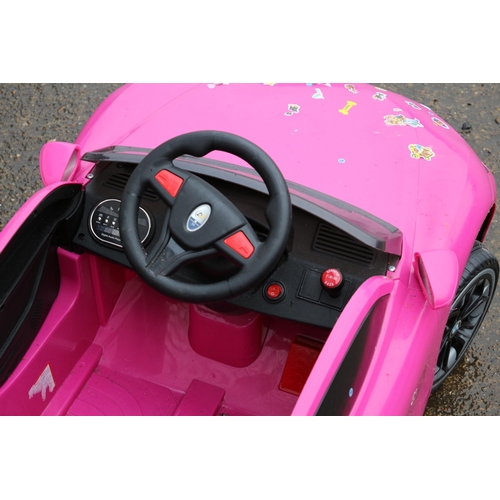 98 - Pink Sit In Electric Car - No Charger