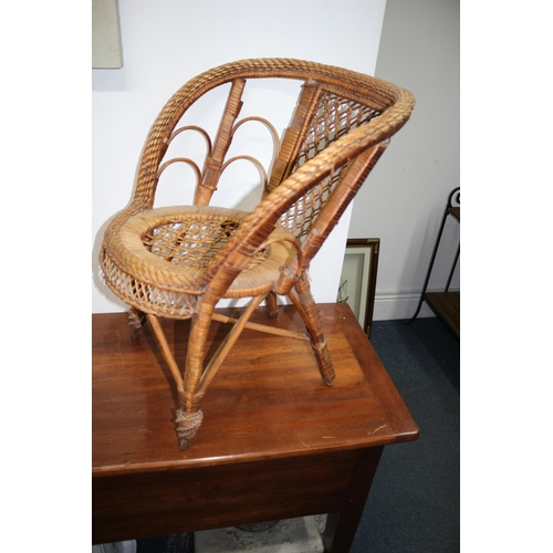 2 - Very Cute Antique Childs Wicker Chair