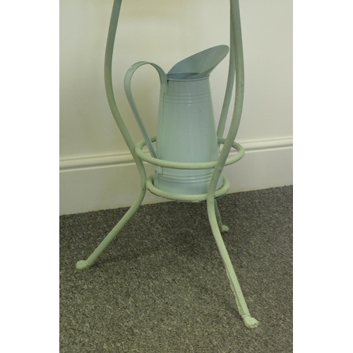 59 - Metal Retro Wash-Stand with Bowl and Jug