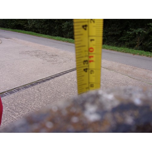 41 - Nice aged concrete and painted water-feature of lady holding an urn. Water coming from urn Standing ... 