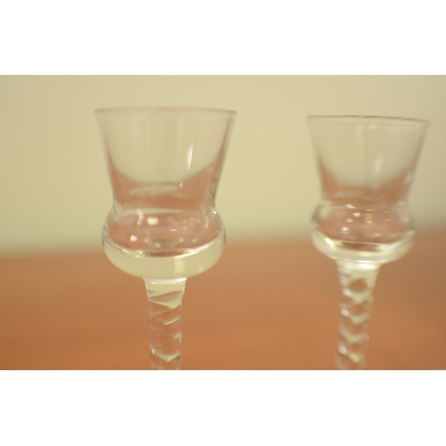 455 - Edwardian Twisted Stem Glasses small