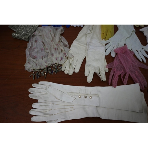 56 - Vintage ladies soft leather and other materials gloves and more