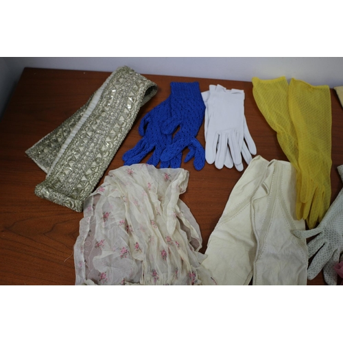 56 - Vintage ladies soft leather and other materials gloves and more