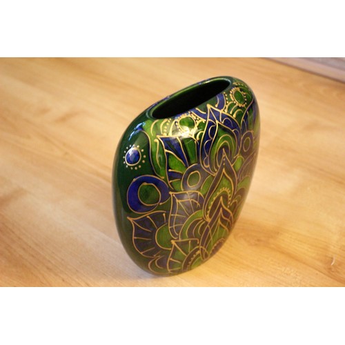 494 - Rare Edition & Highly Collectable Anita Harris Art Pottery - Large 20cm Purse Vase 