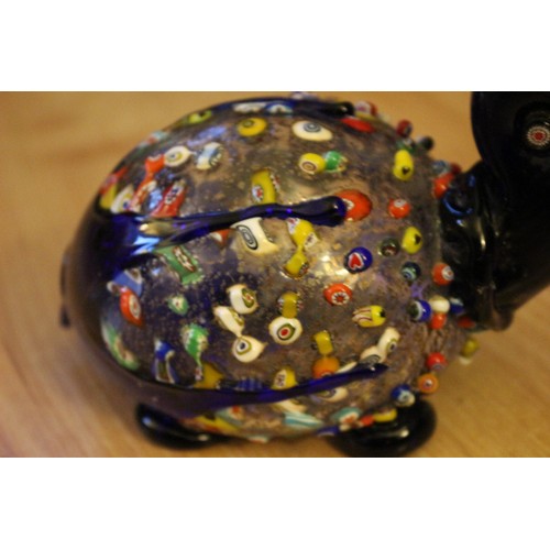 186 - Superb and Rare Piece of Murano - Animal Hand Blown Item with Individual Canes - Signed by Both the ... 