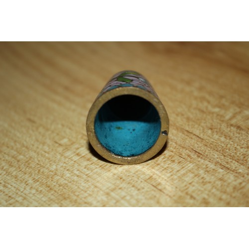 183 - Vintage Cloisonné Enamelled Thimble - Very Decorative