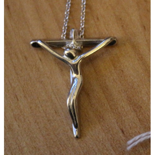 18 - Marked Tiffany & Co 925 Crucifix on Chain