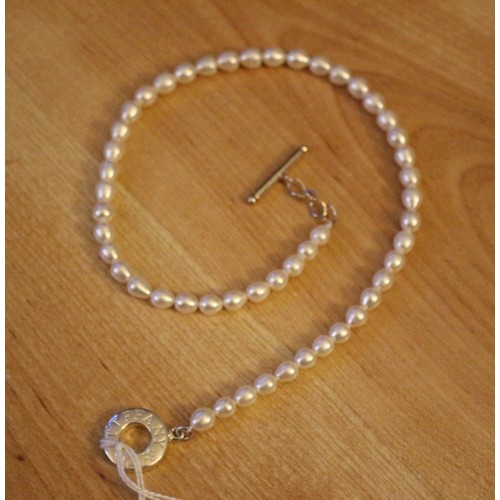 83 - Marked Tiffany & Co Pearl and 925 Necklet