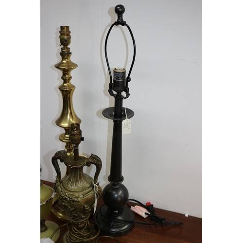 248 - Selection of Mixed Metal and Onyx Table Lamps - one being Belysning