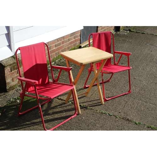 252 - 2 Fold Up Chairs plus a Fold Up Table