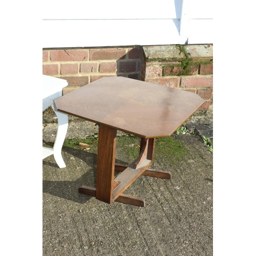 259 - 2 x Low Level Tables - One is a Tilt Top with Fold Away Legs the Second is a Painted Example