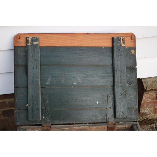 270 - Aged Wooden Carpenters Trunk - 67-49-49cm