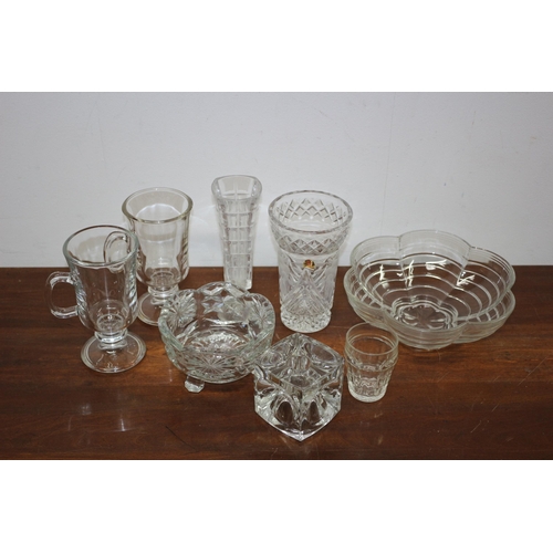 324 - Collection of Glassware including a Lead Crystal Vase