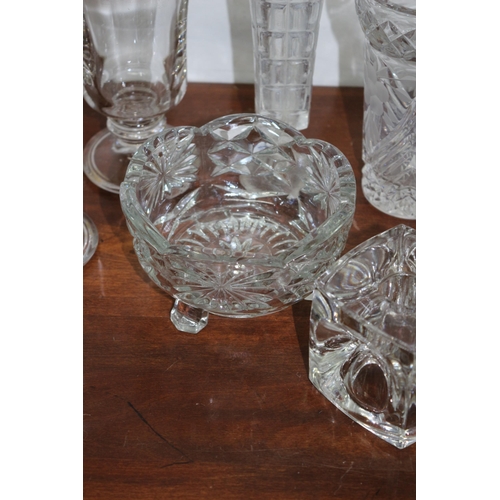 324 - Collection of Glassware including a Lead Crystal Vase