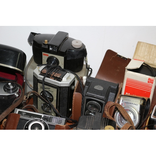 326 - Very Interesting Large Collection of Vintage Cameras and Metering Equipment - Including Names Ross E... 