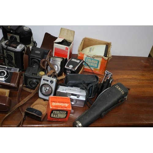 326 - Very Interesting Large Collection of Vintage Cameras and Metering Equipment - Including Names Ross E... 