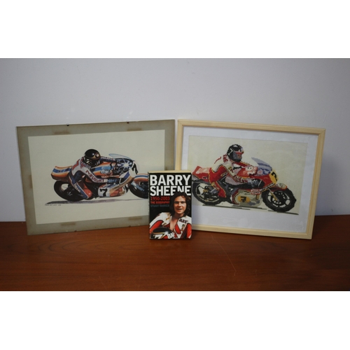 338 - For all Barry Sheen Fans - 2 Pictures, one a Print the Other is a Needlework Picture plus a Copy of ... 