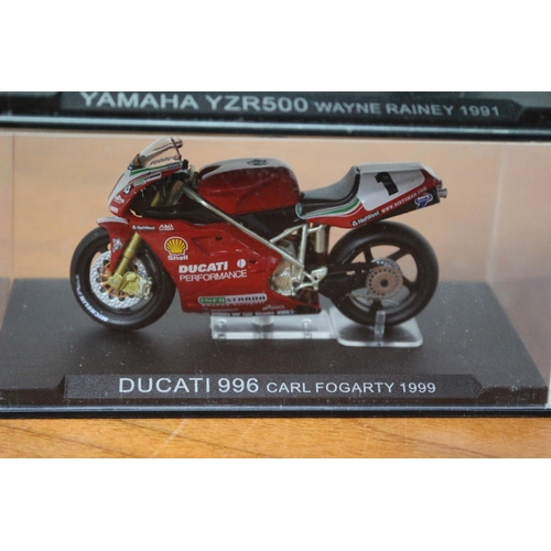 339 - 8 x Die Cast Boxed Models of Famous Motorcycles Ridden by Famous Riders - Over £80 Worth