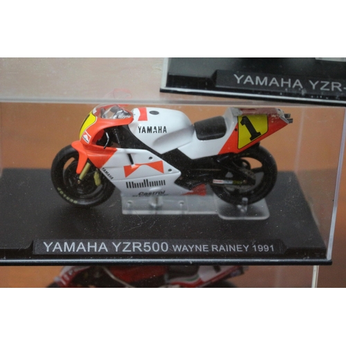 339 - 8 x Die Cast Boxed Models of Famous Motorcycles Ridden by Famous Riders - Over £80 Worth