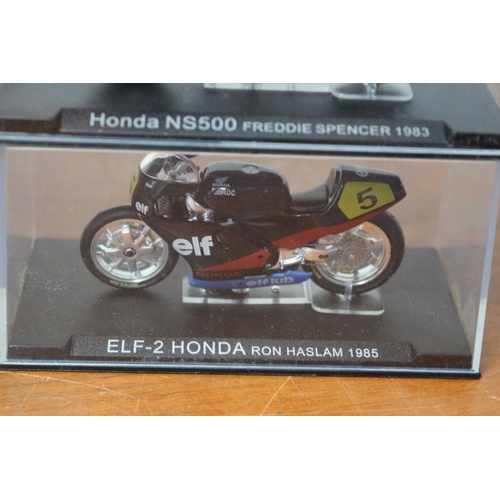 340 - 9 x Die Cast Boxed Models of Famous Motorcycles Ridden by Famous Riders - Over £90 Worth