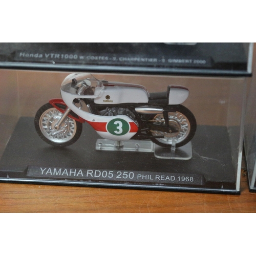 340 - 9 x Die Cast Boxed Models of Famous Motorcycles Ridden by Famous Riders - Over £90 Worth