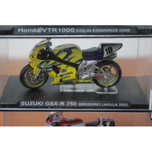 341 - 10 x Die Cast Boxed Models of Famous Motorcycles Ridden by Famous Riders - Over £100 Worth