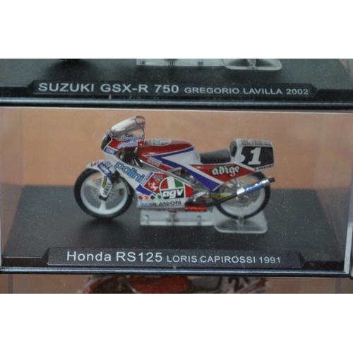 341 - 10 x Die Cast Boxed Models of Famous Motorcycles Ridden by Famous Riders - Over £100 Worth