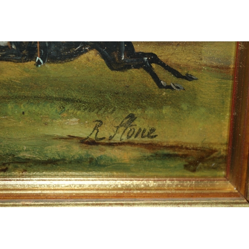 290 - Pair of Fantastically Executed Oil on Board Hunting Scene Paintings, Framed. By Renowned Artist Robe... 