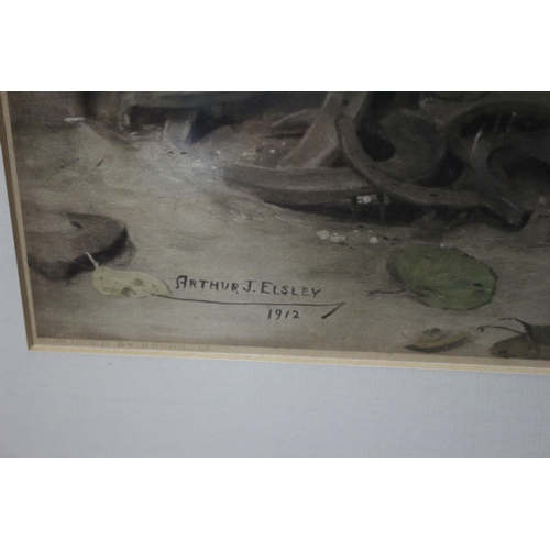 294 - Vintage Large Hand Coloured Print - 'As Good As Ever' Arthur J. Elsley - 89 x 69cm - Framed and Glaz... 