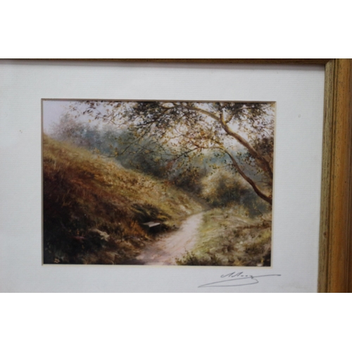 355 - Fine Art Guild Stamped Framed and Glazed Watercolour - Country Walk by Michael Moore - 29 x 23cm - (... 